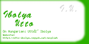 ibolya utto business card